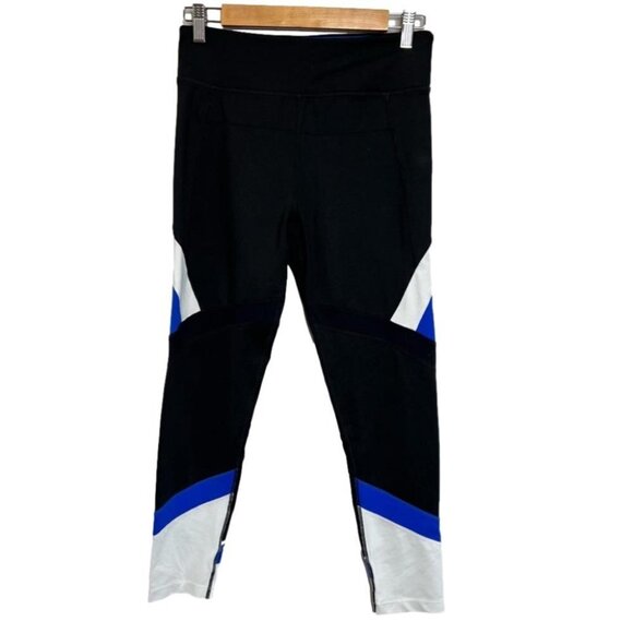 Calvin Klein Performance Womens Size Medium Black White Blue Cropped Legging - Picture 1 of 10